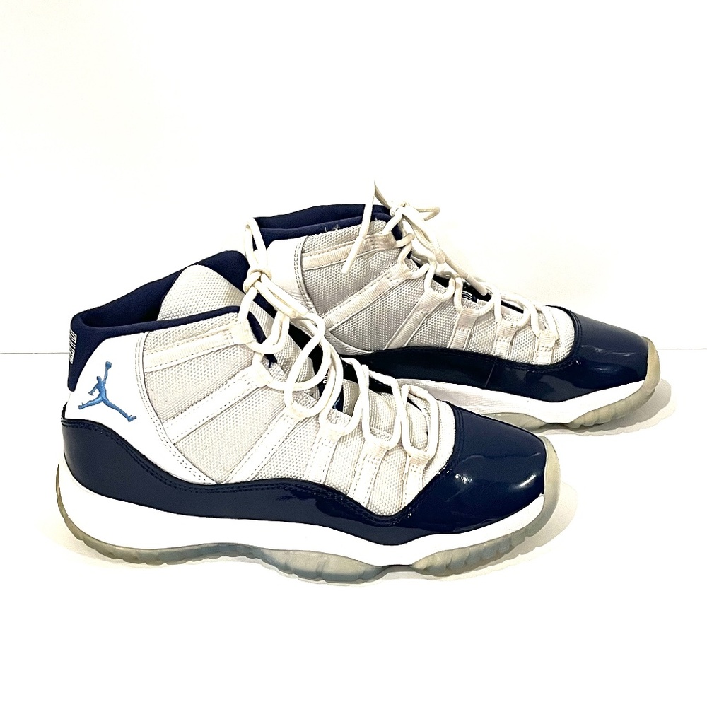 AIR JORDAN Retro 11 "Win like 82" Blue and White - Size 5Y